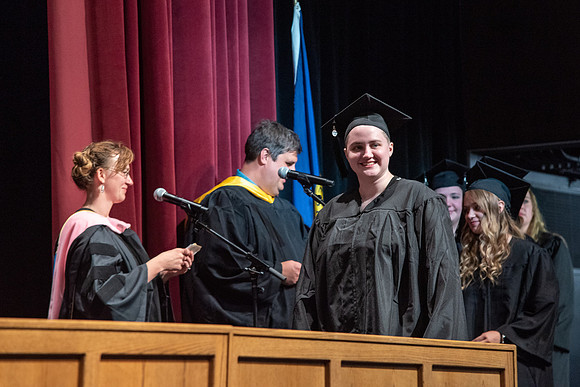 Graduates during convocation for the College of Performing and Visual Arts.