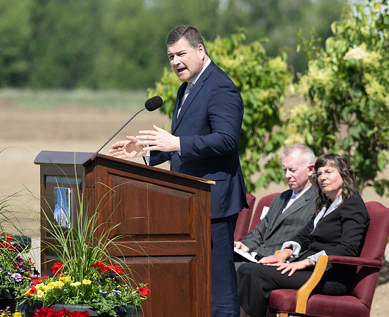 Teton River Temple Groundbreaking ceremony on a beautiful clear morning in North Rexburg, Idaho.