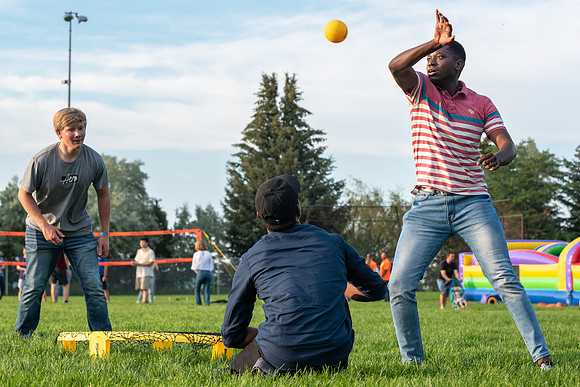 Students at the Summer BBQ.