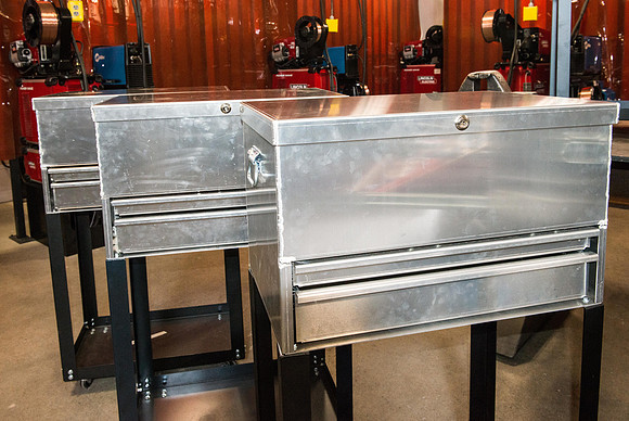 Students designed, welded and manufactured tool boxes. 2019