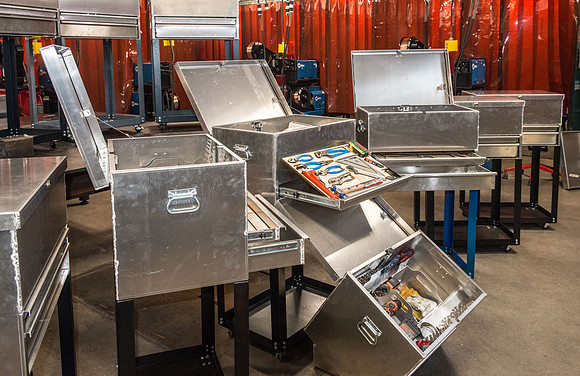 Students designed, welded and manufactured tool boxes. 2019