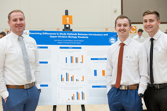 Students showcase their research over the semester at the Research and Creative Works Conference.
