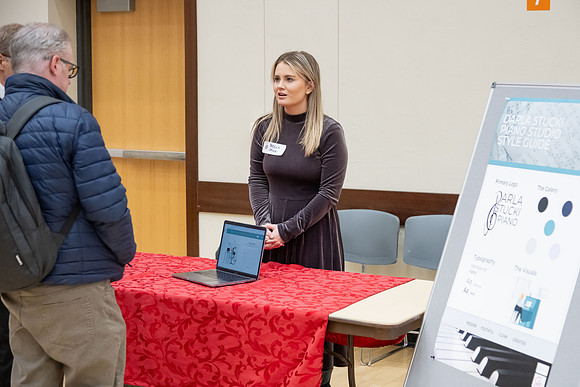 Students showcase their research over the semester at the Research and Creative Works Conference.