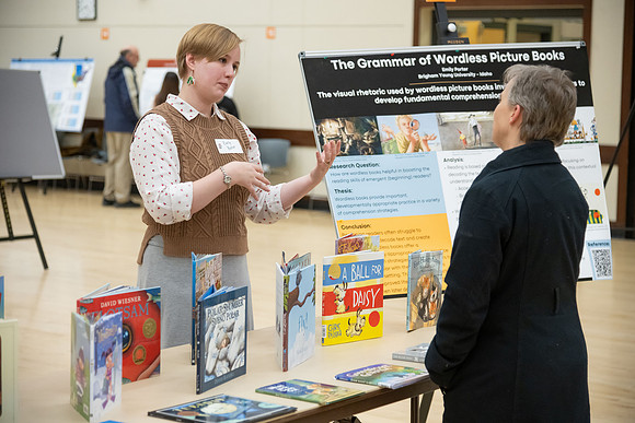 Students showcase their research over the semester at the Research and Creative Works Conference.