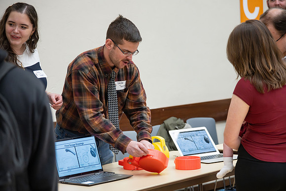 Students showcase their research over the semester at the Research and Creative Works Conference.
