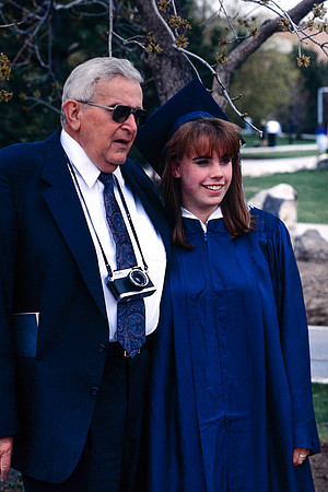 Jennifer Persell w/grandfather Ralph Parcel
