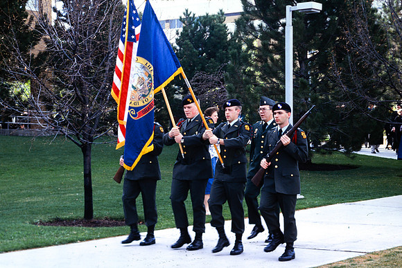 Color guard during processional