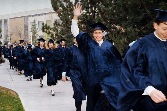Graduates during processional