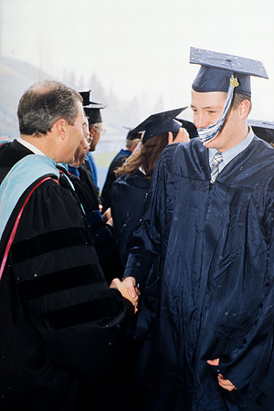 President Bennion greeting students