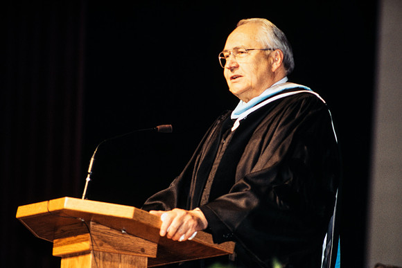 Elder Perry at the podium