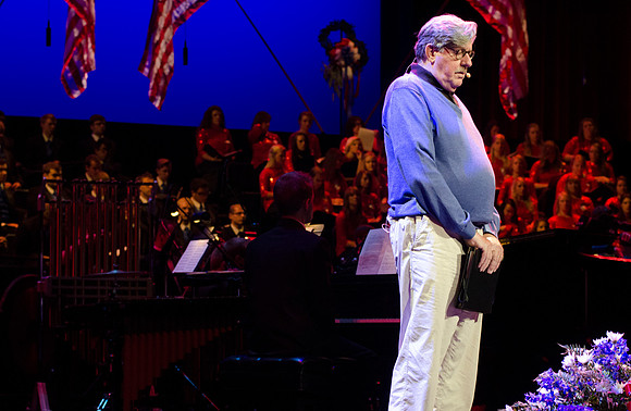 Actor Edward Hermann made an appearance at the Patriots and Pioneers Concert.