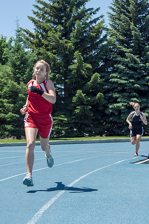 The BYU-Idaho competitive sports track teams compete against each other in the Hart Stadium.