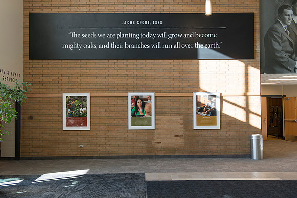 Legacy Hall in the Manwaring Center received some additional art work creating a lasting tribute to the ongoing Sprit of Ricks here at BYU-Idaho.  Two new show cases were added to Legacy Hall to pay t