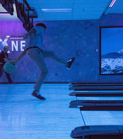 Brigham Young University - Idaho students gather on the First Friday after the start of the April 2019 semester. They participate in country and Latin dancing, performances, bowling, and other events