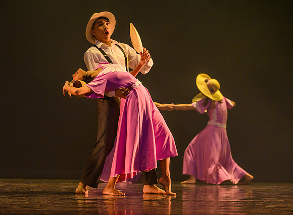 The Department of Theatre and Dance colorful Extravadance performance. Held in the Snow Drama Theatre.