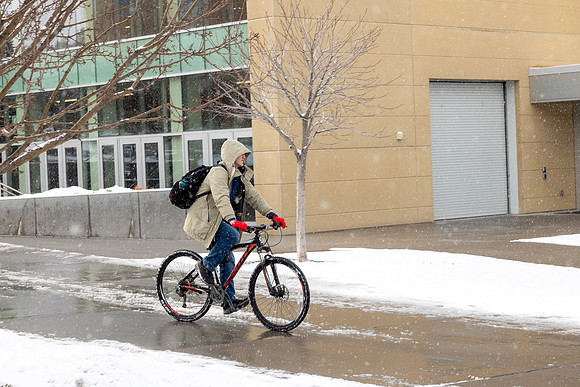 Students In Snow - Dec. 2023