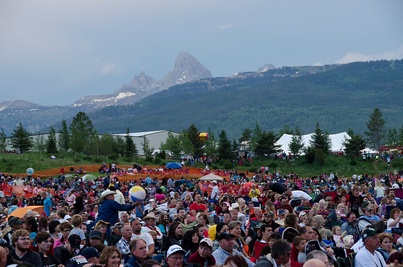 Celebrate America, an Independence Day Celebration at the Huntsman Springs Golf Course in Driggs, Idaho. It was free fun for everyone, bounce toys for kids and a concert featuring two of the original