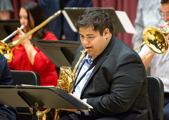 Performance of the jazz group at the Snow Building.