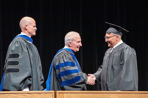 Graduates during convocation of the College of Physical Sciences and Engineering.