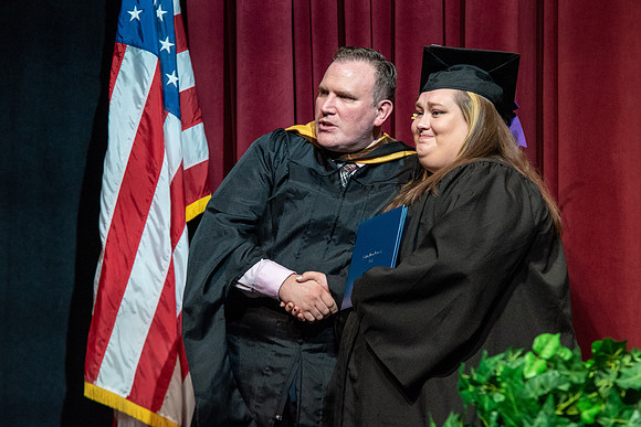 Graduates during convocation for the College of Performing and Visual Arts.