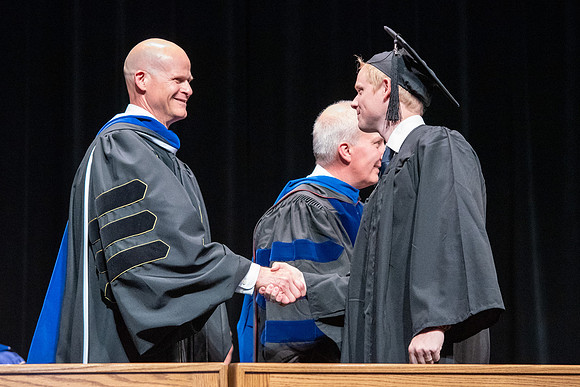 Graduates during convocation of the College of Physical Sciences and Engineering.