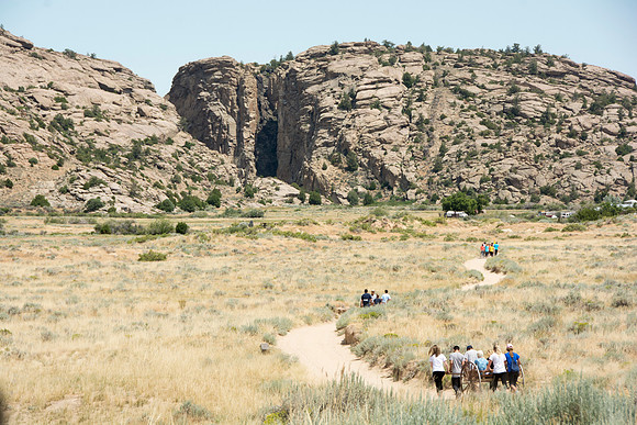 Martin's Cove, a place of refuge for handcart pioneers who were caught in an early winter storm en-route to Salt Lake City, UT.