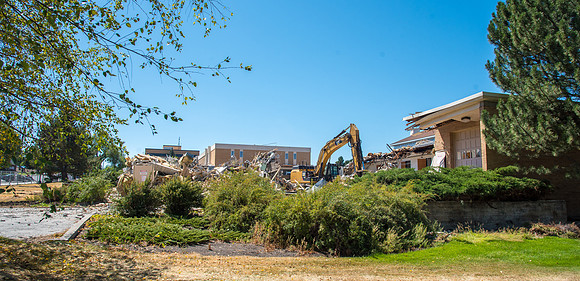 Big D Construction doing some major Destruction to the Kirkham Building.