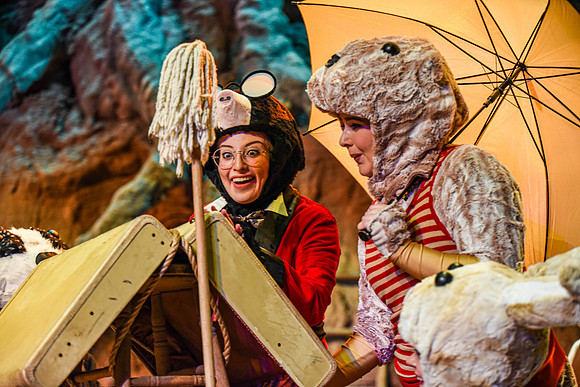 The theatre department's dress rehearsal of the Wind in the Willows in the Snow Drama Theatre.