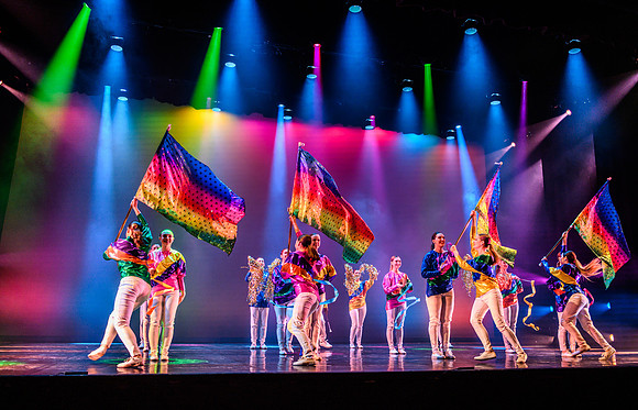 The Department of Theatre and Dance colorful Extravadance performance. Held in the Snow Drama Theatre.