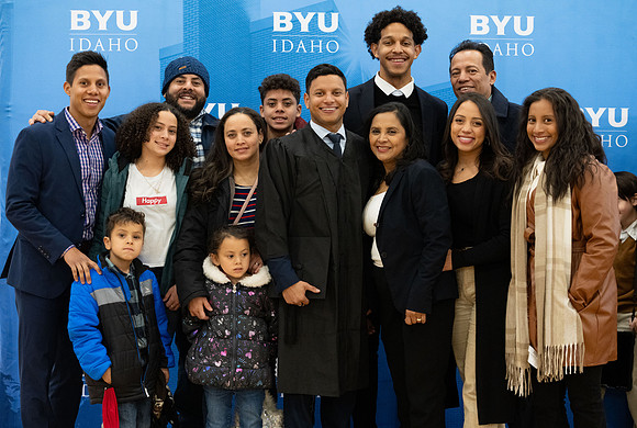 Brigham Young University-Idaho Graduates before commencement ceremonies.