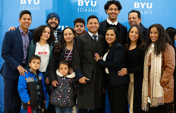 Brigham Young University-Idaho Graduates before commencement ceremonies.