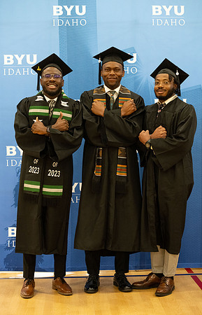 Brigham Young University-Idaho Graduates before commencement ceremonies.