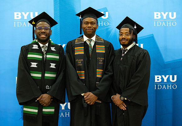 Brigham Young University-Idaho Graduates before commencement ceremonies.