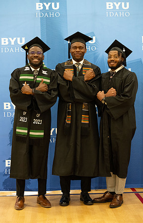 Brigham Young University-Idaho Graduates before commencement ceremonies.
