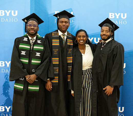 Brigham Young University-Idaho Graduates before commencement ceremonies.