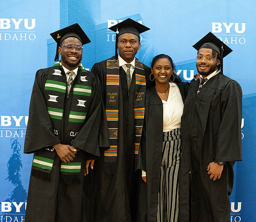 Brigham Young University-Idaho Graduates before commencement ceremonies.