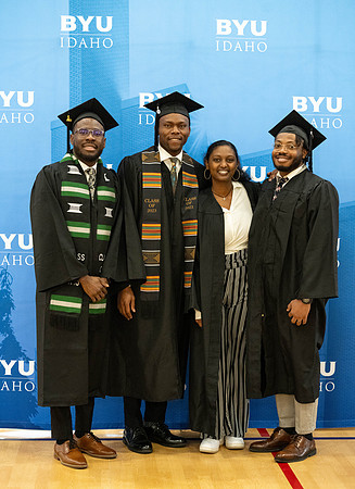 Brigham Young University-Idaho Graduates before commencement ceremonies.
