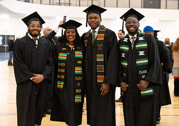 Brigham Young University-Idaho Graduates before commencement ceremonies.
