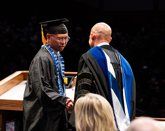 Students, faculty, and parents at Physical Science & Engineering Convocation. 2023