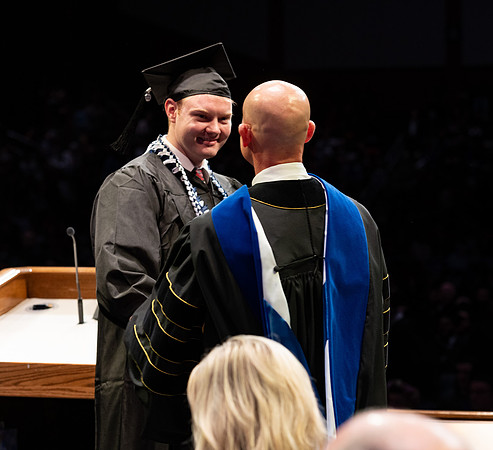 Students, faculty, and parents at Physical Science & Engineering Convocation. 2023