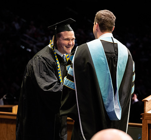Students, faculty, and parents at Physical Science & Engineering Convocation. 2023