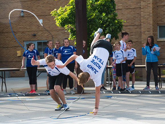Online leadership and teaching conference held at BYU-Idaho, Spring Semester. The family picnic, held at the McKay Library Amphitheatre had food, games, and a performance by Proform Airborne Jump Rope