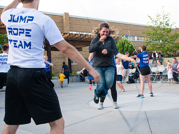 Online leadership and teaching conference held at BYU-Idaho, Spring Semester. The family picnic, held at the McKay Library Amphitheatre had food, games, and a performance by Proform Airborne Jump Rope