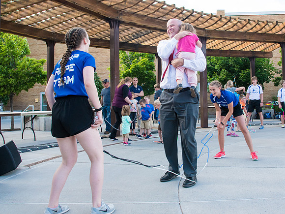 Online leadership and teaching conference held at BYU-Idaho, Spring Semester. The family picnic, held at the McKay Library Amphitheatre had food, games, and a performance by Proform Airborne Jump Rope