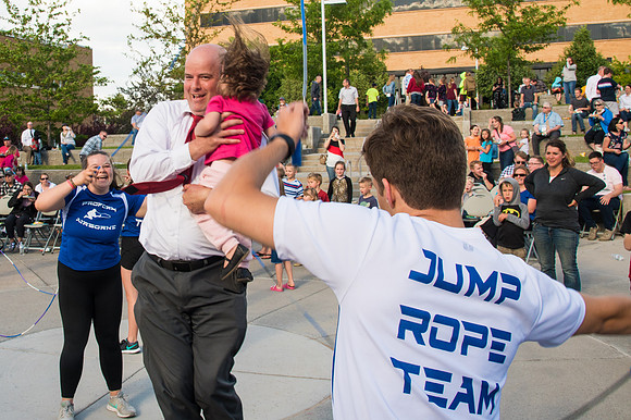 Online leadership and teaching conference held at BYU-Idaho, Spring Semester. The family picnic, held at the McKay Library Amphitheatre had food, games, and a performance by Proform Airborne Jump Rope