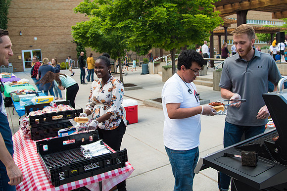 Online leadership and teaching conference held at BYU-Idaho, Spring Semester. The family picnic, held at the McKay Library Amphitheatre had food, games, and a performance by Proform Airborne Jump Rope