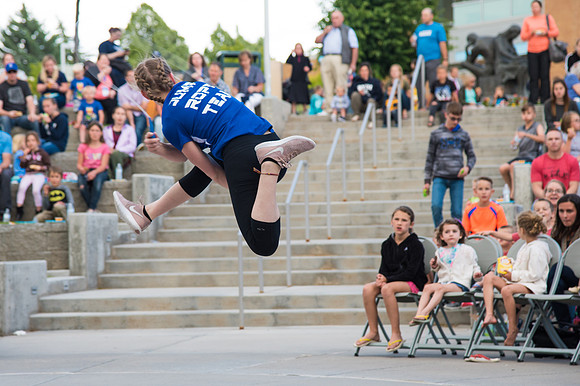 Online leadership and teaching conference held at BYU-Idaho, Spring Semester. The family picnic, held at the McKay Library Amphitheatre had food, games, and a performance by Proform Airborne Jump Rope