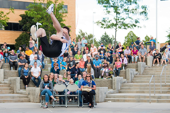 Online leadership and teaching conference held at BYU-Idaho, Spring Semester. The family picnic, held at the McKay Library Amphitheatre had food, games, and a performance by Proform Airborne Jump Rope