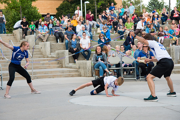 Online leadership and teaching conference held at BYU-Idaho, Spring Semester. The family picnic, held at the McKay Library Amphitheatre had food, games, and a performance by Proform Airborne Jump Rope