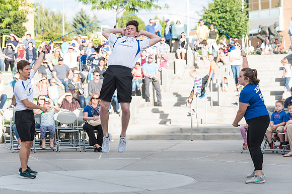 Online leadership and teaching conference held at BYU-Idaho, Spring Semester. The family picnic, held at the McKay Library Amphitheatre had food, games, and a performance by Proform Airborne Jump Rope